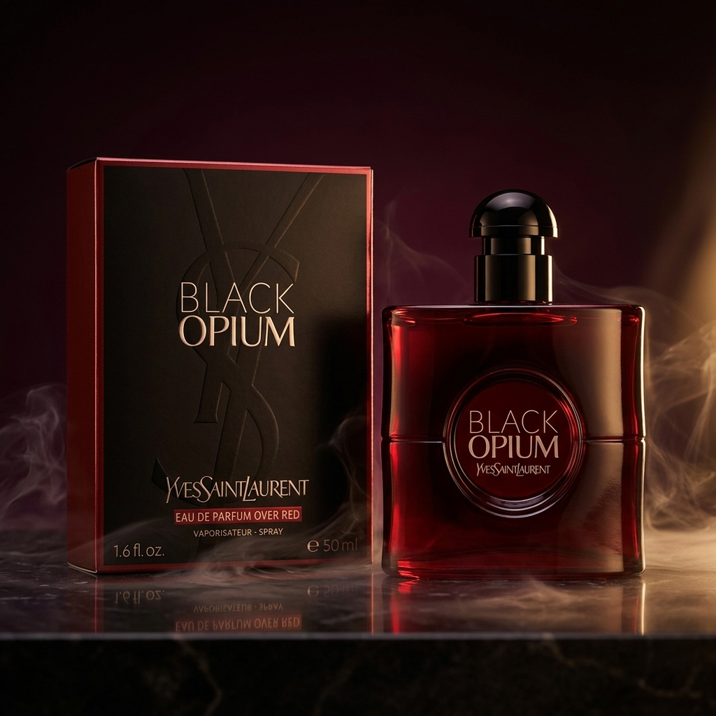 YVES SAINT LAURENT BLACK OPIUM EAU DE PARFUM OVER RED 50ML VAPORIZADOR